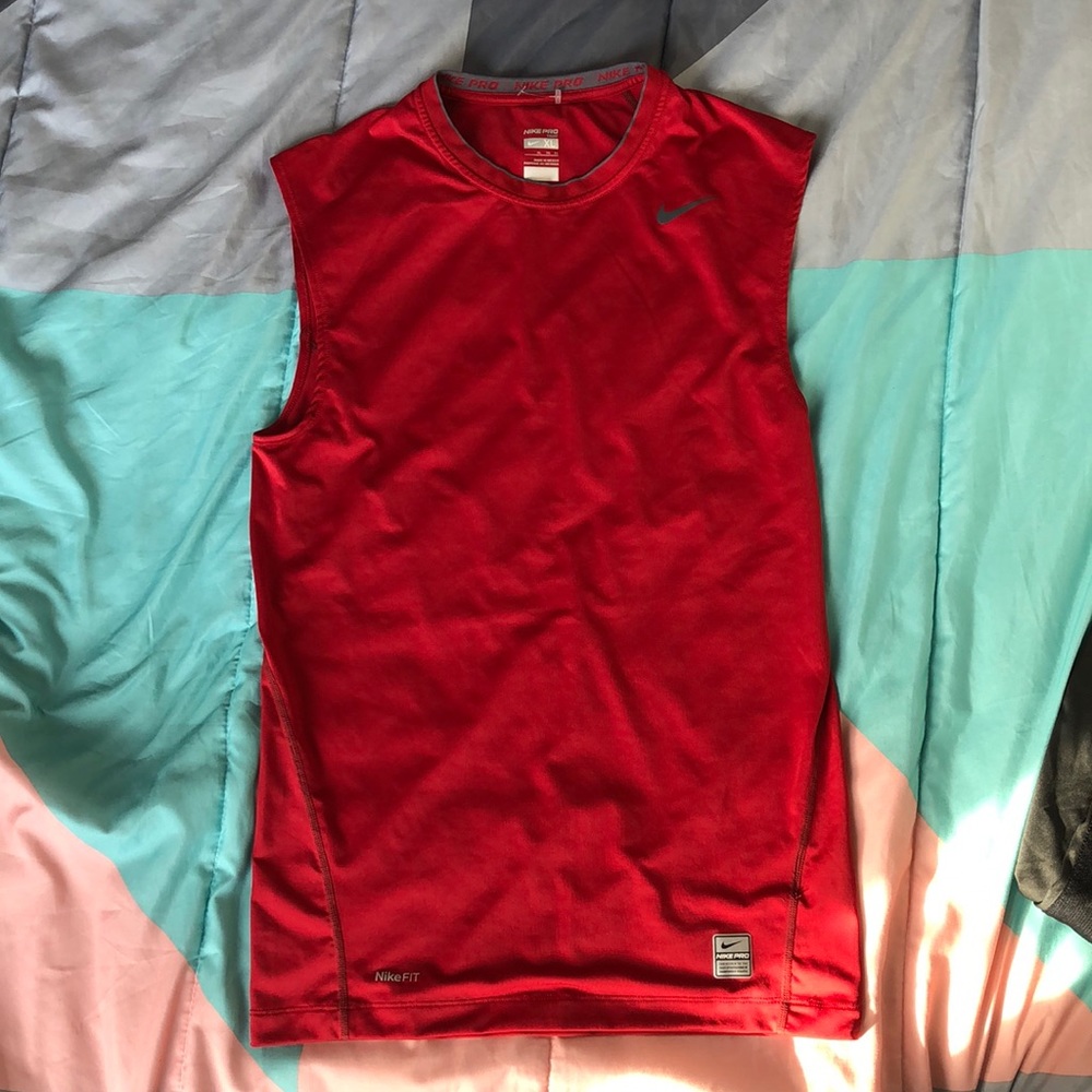 Red Nike tank